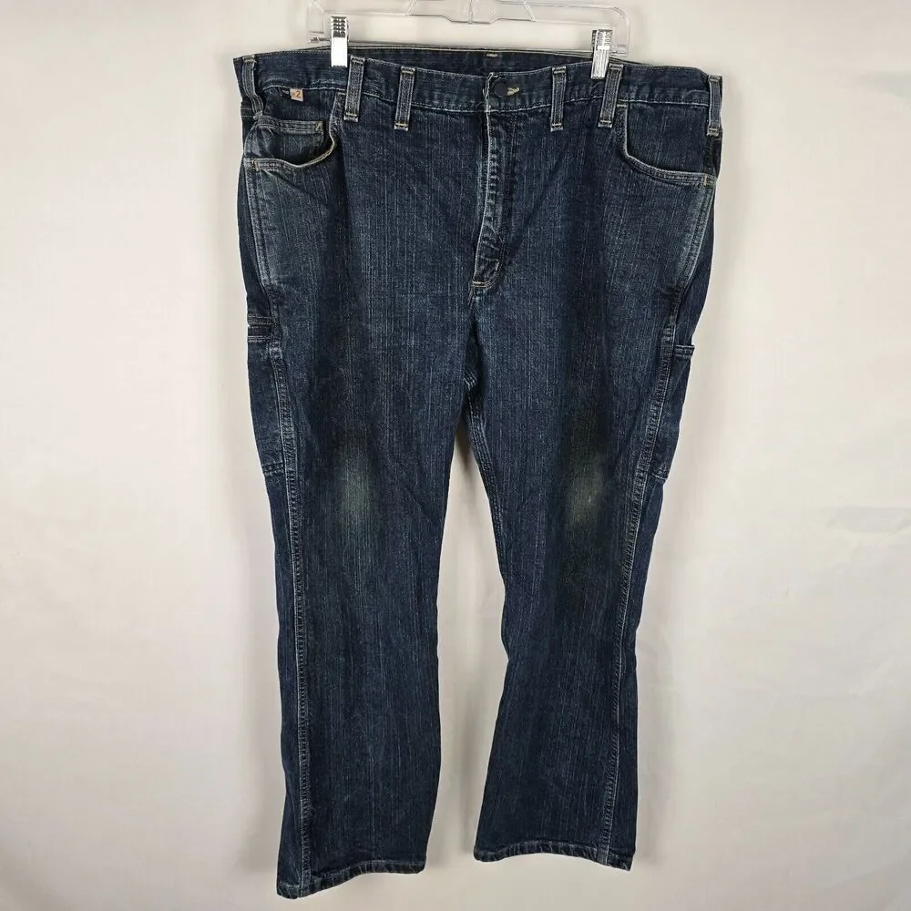 Carhartt Jeans Men's 44 x 30 Blue Utility Work Flame Resistant Classified UL